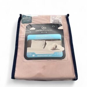 Serta Perfect Sleeper Elite Queen Sheet Set - Soft Pink